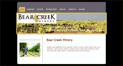Desktop Screenshot of bearcreekwinery.net