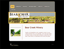 Tablet Screenshot of bearcreekwinery.net