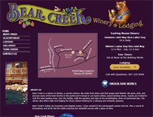 Tablet Screenshot of bearcreekwinery.com